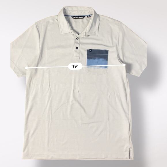Travis Mathew Prestige 77 Performance Just a Blur Polo Shirt Size M Golf Casual - Picture 3 of 10